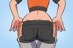  1girl animated anus ass female female_only gif nera_(the_other_half) presenting_ass pussy short_shorts shorts shorts_pull solo the_other_half 