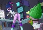  1_boy 1_girl 1boy 1girl ambiguous_fluids ass bare_ass bent_over bespectacled clothed dildo dog equestria_girls erection female female_human friendship_is_magic glasses horsecat horsecock_dildo humanized imminent_sex indoors laboratory looking_back male male_dog my_little_pony pants pants_down partially_clothed penis presenting_hindquarters pussy sex_toy spike spike_(mlp) standing text twilight_sparkle twilight_sparkle_(mlp) 