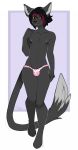  1girl anthro bulge clothing feline furry hiddenwolf looking_at_viewer male mammal panties smile underwear wide_hips 