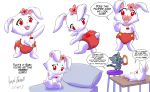  1girl anthro avionscreator cat degradation diaper embarrassed embarrassing enf exposed feline humiliated humiliation infantilism jewelpet lagomorph male mammal rabbit ruby_(jewelpet) silly simple_background tour_(jewelpet) white_background 