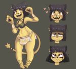  1girl anthro armpits blush breasts cat egyptian expressions feline furry krayboost mammal nipples paws piercing yellow_eyes 