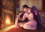  1girl 1girl 2boys abs arm_hair ash_ketchum ass black_eyes black_hair blanket blue_eyes blush breasts brown_eyes casual eltonel eye_contact feet fire fireplace hairy hairy_chest hairy_legs hetero high_resolution hilda_(pokemon) human_only larger_male long_hair looking_at_another male multiple_boys muscle muscular_male nintendo nipples nude pikachu pokemon pokemon_(game) pokemon_character pokemon_species pokemon_x_&amp;_y protagonist_(pokemon) pussy rodent romantic size_difference smaller_female smile tail text thick_thighs thighs toes very_high_resolution watermark wet_hair wholesome wide_hips 