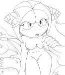 1girl cosmo_the_seedrian erosmilestailsprower miles_&quot;tails&quot;_prower monochrome nipples nude penis sonic_(series) sonic_x tagme 