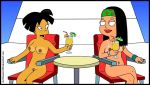  american_dad amy_wong breasts crossover futurama hayley_smith nipples pussy tan_line 