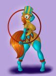  1girl 1girl 2017 anthro areola breasts clothed clothing equine furry hair high_res horse legwear looking_at_viewer mammal nipples simple_background standing suirano 