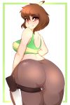 1_girl 1girl 1human aged_up ass ass_focus ayloulou back bare_shoulders big_ass big_breasts big_butt breasts brown_hair bubble_ass bubble_butt butt cameltoe chara chara_(undertale) clothed clothes dat_ass eyelashes female female_chara female_human female_only green_border huge_ass human human_only impossible_clothes knife large_ass large_breasts looking_at_viewer looking_back nipple_bulge pantyhose pussy red_eyes see-through shirt short_hair smile smiling_at_viewer solo solo_female solo_human strap sweater tank_top thick_thighs thigh_gap tight_clothes undertale undertale_(series) weapon white_background wide_hips
