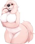 &lt;3_eyes 1girl alpha_channel anthro areola belly big_breasts black_nose blush breast_rest breasts canine collar cute dog fluffy_tail fur furry heart high_res huge_breasts jasper&#039;s_mom_(character) looking_at_viewer mammal mature_female milf nude parent pink_fur portrait seth-iova simple_background slightly_chubby standing thick_thighs three-quarter_portrait transparent_background voluptuous wide_hips 