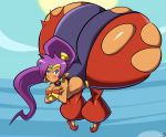 ass ass_expansion big_ass big_breasts blue_eyes breasts bubble_ass bubble_butt cleavage dayum deviantart floating full_of_gas funny gigantic_ass grimphantom inflation purple_hair sexy sexy_ass sexy_breasts shantae shantae_(character) smelly_ass torn_clothes wayforward
