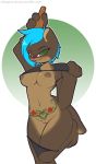  1girl alcohol anthro armpits beverage breasts cute drunk furry mammal mustelid nude otter pussy whygena-draws 