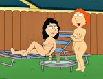  bonnie_swanson breasts family_guy lois_griffin nipples nude shaved_pussy thighs 