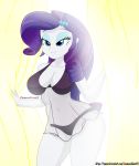  1_girl 1girl blue_eyes breasts equestria_girls female female_only friendship_is_magic half-closed_eyes long_hair long_purple_hair looking_at_viewer mostly_nude my_little_pony purple_hair rarity rarity_(mlp) solo standing 