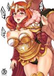  1boy 1girl alternate_version_available ambiguous_penetration blush breasts_outside celica celica_(fire_emblem) clothed dark-skinned_male earrings fire_emblem fire_emblem_echoes:_mou_hitori_no_eiyuuou fire_emblem_heroes panties red_hair revolverwingstudios sound_effects sweat 