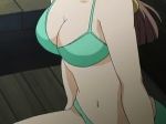  anime bikini breasts character_request ecchi green_bikini series_request 