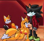  1girl anthro bdsm big_breasts big_penis bondage bound breasts canine cuckold dreamcastzx1 escopeto fan_character fellatio fox furry hedgehog male mammal miles_&quot;tails&quot;_prower oral penis rope sega sonic_boom zooey_the_fox 