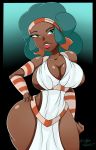  aloe_(pokemon) big_breasts breasts cleavage dalley-le-alpha_(artist) lenora pokemon 