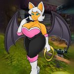  anthro anthrofied big_breasts breasts cleavage huge_breasts rouge_the_bat royaloppai sega sonic sonic_(series) 