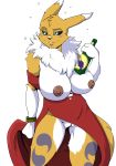  1girl 1girl 2017 alcohol alpha_channel anthro areola beverage big_breasts black_sclera blue_eyes bottle breasts canine clitoris clothed clothing digimon dress drunk fox fur furry half-closed_eyes huge_breasts mammal nipples partially_clothed pink_nipples pussy renamon tuft white_fur yawg yellow_fur 