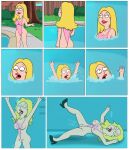  ahegao american_dad big_pussy blonde blonde_hair cameltoe drown drowning francine_smith one-piece_swimsuit outdoor_pool pool swimsuit swimsuit_pull underwater water wedgie 