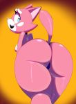  1girl 1girl 2016 anthro areola ass bent_over big_ass breasts cat clothed clothing feline furry high_res huge_ass looking_back mammal panties rear_view shima_luan super_planet_dolan thehumancopier thick_thighs topless underwear 