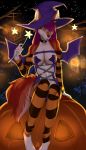  1girl 1girl anthro breasts canine clothed clothing fox furry halloween hat holidays looking_at_viewer mammal nipple_bulge smile stesha_di tongue tongue_out wide_hips wings witch_hat 