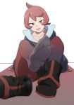  1girl arezu_(pokemon) big_thighs boots clothed clothed_female crouching curvaceous curvy female_focus female_only high_res huge_thighs ksyaro large_thighs nintendo pokemon pokemon_legends:_arceus red_hair short_hair solo_female solo_focus squatting suurin_(ksyaro) tagme teen thick_thighs thighs video_game_character video_game_franchise wide_hips 