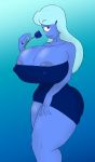 5h4m3l355 big_ass big_breasts blue_rose blue_skin breasts cyclops dat_ass huge_breasts one_eye sapphire sapphire_(steven_universe) steven_universe thick_thighs
