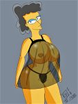  ass erect_nipples helen_lovejoy huge_breasts negligee see-through the_simpsons thighs thong 
