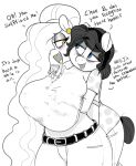  1girl anthro big_breasts blush breasts dialogue earth_pony equine female/female friendship_is_magic furry grope horse mammal mature_female mcsweezy my_little_pony pony whydomenhavenipples 