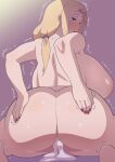  1girl 1girl after_sex after_vaginal big_breasts big_breasts blonde_hair breasts cleavage completely_nude cum cum_drip cum_overflow female_only from_behind high_res huge_breasts long_hair naruto naruto_(series) naruto_shippuuden nise_kurosaki nude solo_female solo_focus tagme trembling tsunade 