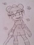 fan_character original original_character pencil_drawing pinkiegurlz sonia_princess_the_hedgehog sonic_(series)