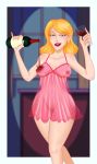 1girl beth_smith big_breasts drunk heart-shaped_pupils hentai-foundry lingerie nipples_visible_through_clothing nude pussy rick_and_morty see-through see_through tittybomb_(artist) wine wine_bottle wine_glass 