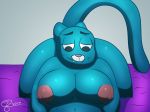 1girl anthro ass bed breasts cartoon_network cat feline furry gumball_watterson incest j5furry large_ass large_breasts mammal mature_female milf mother_and_son nicole_watterson parent sex son the_amazing_world_of_gumball