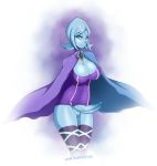  big_breasts big_penis big_testicles blue_eyes blue_hair blue_skin bottomless breasts cleavage female fi futanari hizzacked penis skyward_sword smile solo testicles the_legend_of_zelda 
