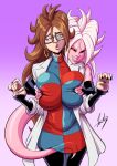 2_girls android_21 android_21_(human) bedroom_eyes big_breasts black_sclera blue_eyes breasts brown_hair dragon_ball dragon_ball_fighterz dragon_ball_super dragon_ball_super:_super_hero dragon_ball_z dragon_ball_z:_kakarot earrings evil_clone evil_twin fondling_breasts fontez glasses horny horny_women imminent_rape imminent_sex incest lab_coat labcoat lesbian long_hair majin_android_21 milf naughty_face pink_hair pink_skin red_eyes selfcest sexy sexy_ass sexy_body sexy_breasts tail take_your_pick taken_from_behind vomi_(dragon_ball) you_gonna_get_raped yuri