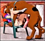  bottomless cum_in_pussy daphne_blake humanoid_penis no_panties pussy_lips scooby-doo shaved_pussy 