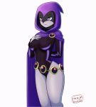  areolae big_breasts breasts dc female gif grey_skin hood latenightsexycomics leotard navel nipple_piercing nipples nude purple_eyes purple_hair pussy raven_(dc) solo source_request teen_titans young_adult 