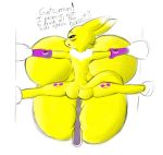  1_anthro 1_female 1_female_anthro 1_girl anthro anthro_canine anthro_fox anthro_vixen arm_warmers blue_eyes bound breasts canine detached_sleeves digimon english_text female female_anthro female_anthro_fox female_renamon fox fur furry hyper hyper_breasts inflation looking_at_viewer looking_back norithics nude penetration renamon soda solo spread_legs text toei_animation vixen white_background white_fur yellow_fur yin_yang 