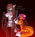  1girl animal_genitalia anthro ass bdsm bondage bound breasts canine collar dickgirl dominatrix duo eamart fully_sheathed furry harness intersex leash mammal nipple_piercing nipples piercing pussy sheath smile standing testicles whip_marks 