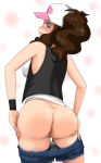  ass hilda looking_back pokemon pokemon_(game) pokemon_bw shorts_down touko_(pokemon) 