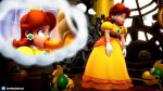  1boy 1girl bowser clothed_female daydream dress earrings fellatio female female_human flower_earrings gloves has_audio human interspecies male male/female oral oral_sex princess_daisy royalty spiral_eyes standing super_mario_bros. thought_bubble webm white_gloves 