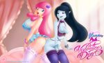 adventure_time areola ass ass-to-ass ass_to_ass big_ass big_breasts bottomless breasts erect_nipples glamourpink heart humanized marceline nipples princess_bubblegum valentine&#039;s_day yuri 