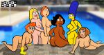 american_dad ass big_ass breasts crossover danny_phantom dexter&#039;s_laboratory dexter&#039;s_mom family_guy francine_smith group lois_griffin madeline_fenton marge_simpson mcpartyworld milf pool the_simpsons 