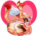  &lt;3 1girl 2017 anthro ass big_ass big_breasts breasts canine cat duo feline furry huge_ass jaeh loree male mammal 