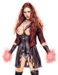 1girl actress armando_huerta armband avengers avengers:_age_of_ultron big_breasts blue_eyes boots breasts brown_hair celeb dress elizabeth_olsen eyelashes female_only high_resolution hips jacket jewelry knee_boots legs legwear light-skinned_female light_skin lips long_hair magic marvel marvel_comics necklace nipples panties scarlet_witch shoes stockings superheroine thigh_high_boots thighs torn_clothes underwear wanda_maximoff 