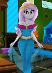  1_girl 1girl clothed danielita equestria_girls female female_only fleur_de_lis fleur_de_lis_(mlp) friendship_is_magic indoors long_hair looking_at_viewer my_little_pony pants solo standing 