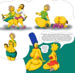 anal anal_penetration anus belly belly_bulge big_ass big_breasts bynshy chubby edna_krabappel elizabeth_hoover lisa_simpson marge_simpson milf plump the_simpsons
