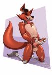  five_nights_at_freddy&#039;s fox foxy_(fnaf) furry masturbation patto patto_(artist) robot yaoi 