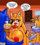  1girl anthro big_breasts big_penis breasts canine dreamcastzx1 fox furry hedgehog huge_breasts huge_penis humiliation male mammal miles_&quot;tails&quot;_prower mintyskin paizuri penis sega sex small_penis sonic_boom sonic_the_hedgehog zooey_the_fox 