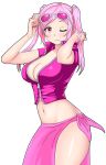  1girl big_breasts breasts cleavage cosplay fire_emblem fire_emblem:_awakening high_res midriff navel nico_robin nico_robin_(cosplay) nintendo no_bra no_panties no_underwear one_eye_closed one_piece patdarux patdarux_dream pink_eyes pink_hair reflet revealing_clothes robin_(fire_emblem) robin_(fire_emblem)_(female) sarong shirt smile sunglasses sunglasses_on_head third-party_edit tied_hair twin_tails unzipped wink zipper 