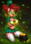  big_breasts breasts cleavage coin coins disney female fernando_faria_(artist) gold goof_troop milf mind_control peg_pete pot_of_gold solo spiral_eyes st._patrick&#039;s_day 